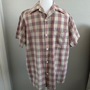 Klaxon Howl Mens Short Sleeve Button Down Shirt Size Small